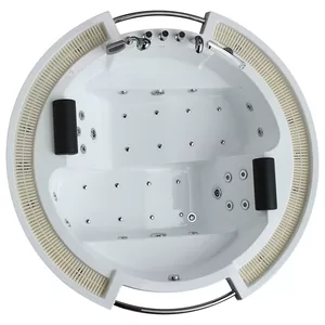 Гидромассажная встраиваемая ванна Gemy G9060 K (2100х2100х870) аэромассаж, хромотерапия