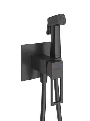 Смеситель BelBagno LUC-HGN-NERO однозахватный, с гигиеническим душем, цвет: черный матовый