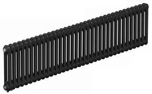 Радиатор стальной двухтрубчатый RIFAR 2018 - 35 секций, нижнее подкл. с терм.клапном, антрацит