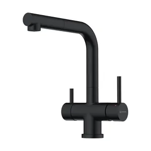 Смеситель для мойки Omoikiri S-GB цвет графит, вытяжной шланг, подача фильтр. воды 4994358