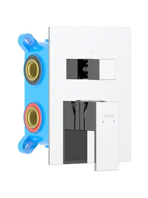 Смеситель для ванны/душа Aquatek AQ1647CR встраиваемый, 3 режима, однозахватный, цвет: хром