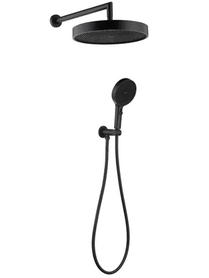Душевой комплект Boheme 427-B верхний/ручной душ, шланговое соединение, шланг, черный