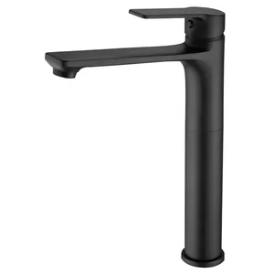 Смеситель для умывальника ESKO black SB 25 однозахватный, высокий излив, черный матовый