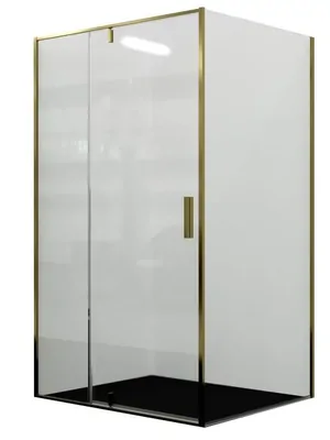 Душевой уголок WasserKRAFT 1200x1000x2000 стекло прозрачное/профиль матовое золото 55P10