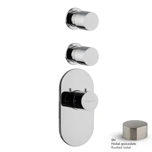 Смеситель для душа FIMA Carlo Frattini встраиваемый, термостат, 2 источника., никель браш. F3253X2SN