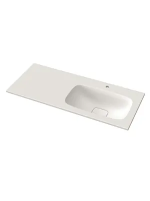 Раковина Estet 120 из литьевого мрамора (1200х480) правая, белый глянец ФР-00007068