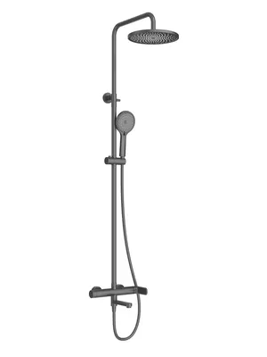 Душевая система CEZARES -CVD-NOP настенная,верхний и ручной душ, с изливом, черный мат