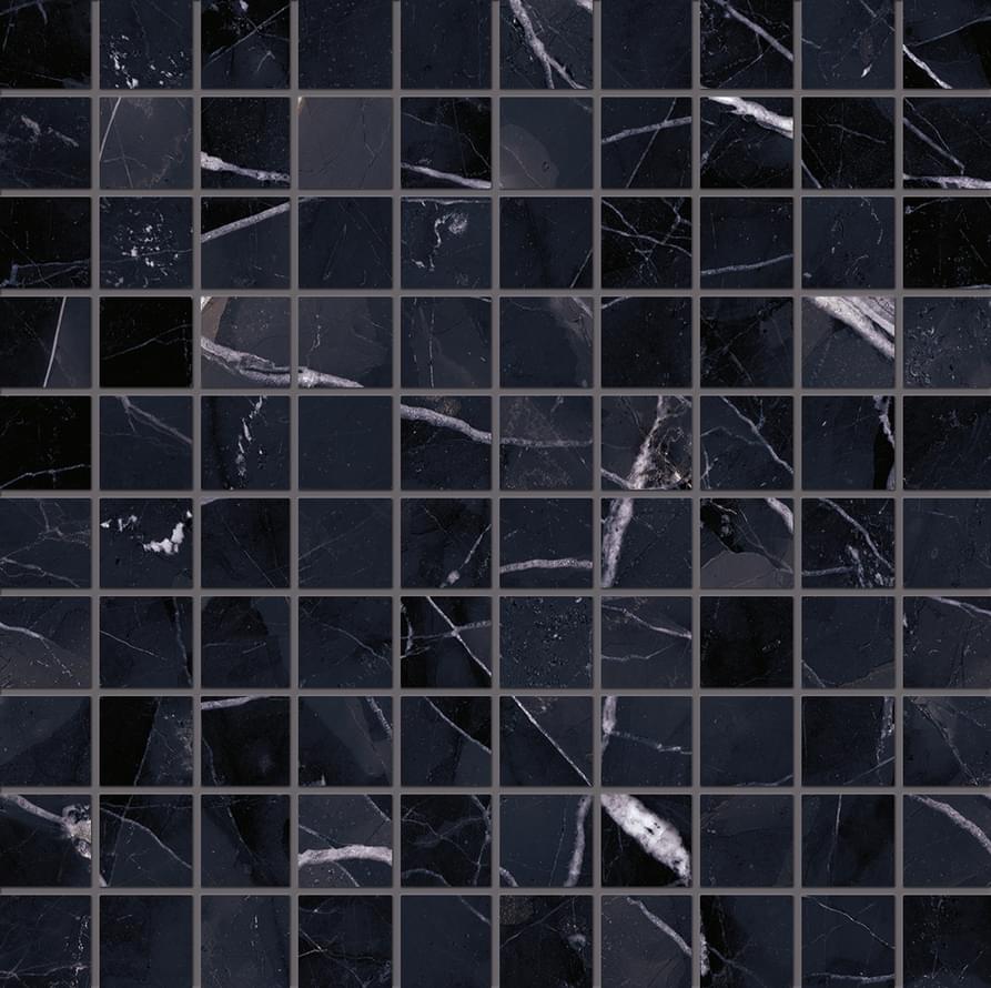 мозаика Tele Di Marmo Revolution Mosaico 3x3 Calacatta Black Naturale 30x30