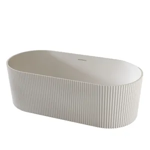 Ванна из искусственного камня Abber (1700x750) отдельностоящая, слив-перелив, белый AS9601