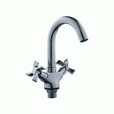 Смеситель Ledeme Н22 для раковины, поворотный излив, двухзахватный, хром L1122-2