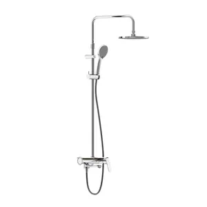 Душевая система DAMIXA смеситель с полкой, цвет хром 977730000