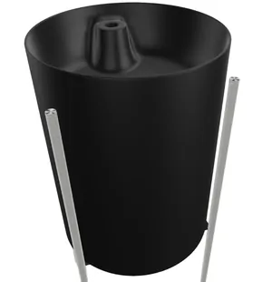 Раковина AeT 440х440х580 с отверстием под смеситель, черная матовая L808T0R1VL105