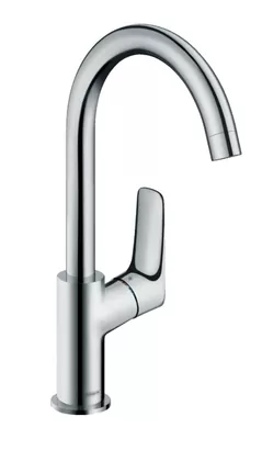 Смеситель Hansgrohe 71131 для умывальника однозахватный, поворотный излив, без донного клапана