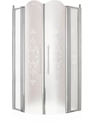 Душевой уголок Migliore (900х900х1950) стекло прозрачное+декор, хром 20416