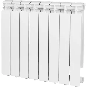 Радиатор STOUT 500 8 секций, алюминиевый, боковое подкл, белый (RAL 9010) SRA-0110-050008