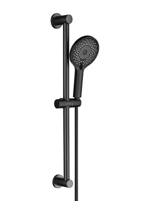 Душевой гарнитур Aquatek 3jet 65см AQ2022MB штанга, лейка+держатель, шланг 1,5м, черный мат