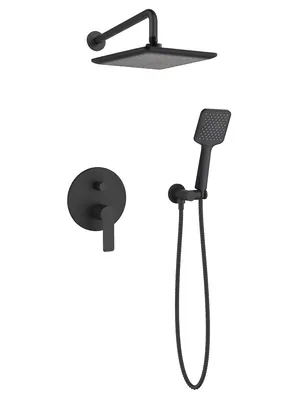 Душевая система ESKO 6in1 SB встраиваемый смеситель на 2 потреб., верхний/ручной душ, черный