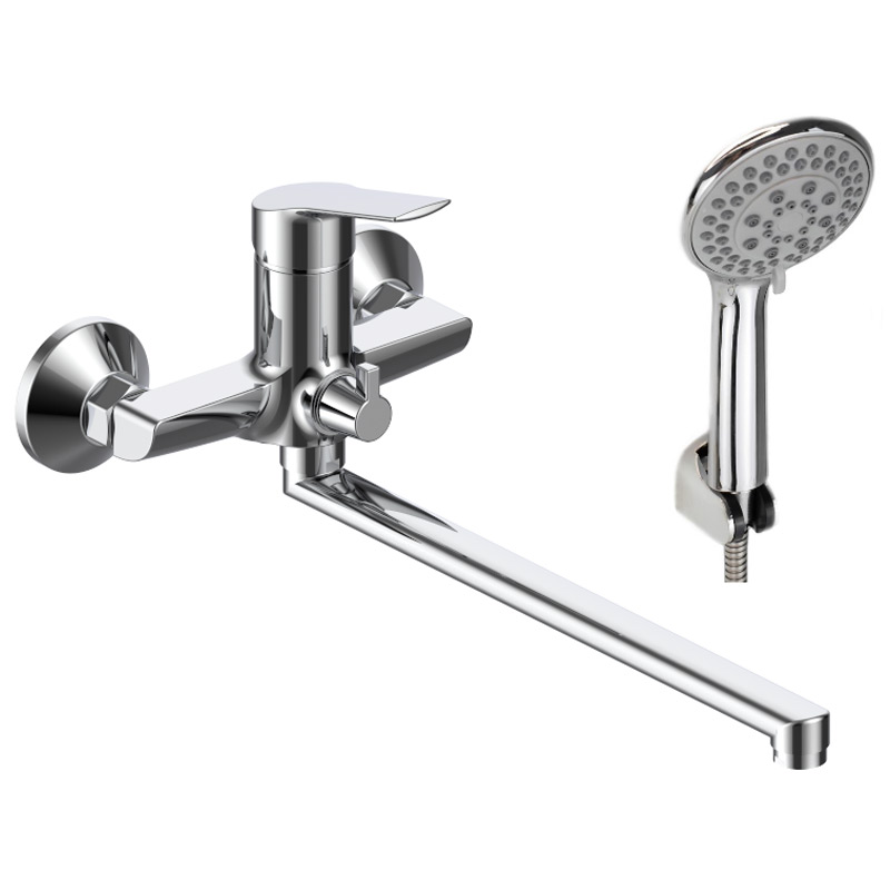 Верхний душ Devon&Devon MARK318CR d130 мм с душевой стойкой, цвет:хром