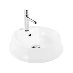 Раковина накладная BelBagno (460x460x140) круглая, с отверстием под смеситель, белая BB1398