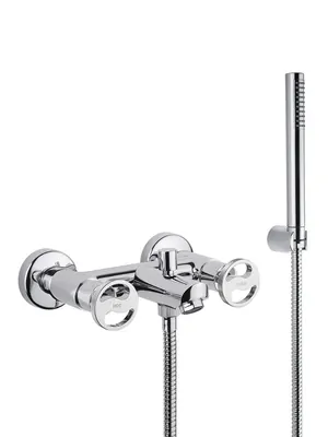 Смеситель для ванны Migliore двухзахватный, с ручным душем и держателем, хром 28211