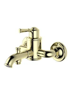 Смеситель для ванны/душа Aquatek AQ1540PG настенный, однозахватный, излив 217мм, зол. полир