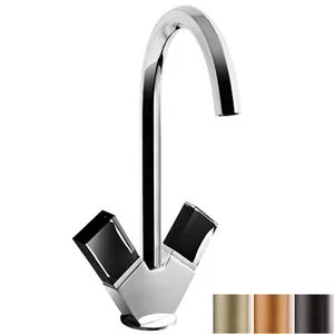 Смеситель Fantini на раковину односекционный с донным клапаном, покрытие PVD N456SF