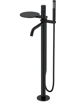 Смеситель Boheme 129-BB.3 для ванны/душа, напольный, однозахв, с ручным душем, черный