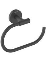 Полотенцедержатель Aquatek AQ4221MB овальный, латунь, цвет: черный матовый