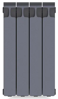 Радиатор биметаллический Rifar Ventil MVL 500 нижнее левое подкл, 4 секции, 784 Вт, титан