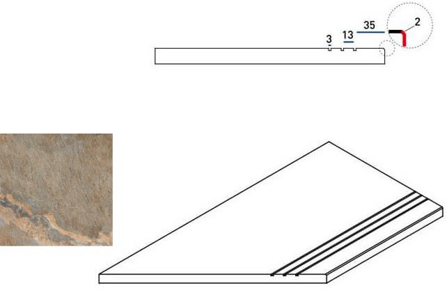 Magnetique X2 Dark Bordo Grip Sx 60X30 матовая