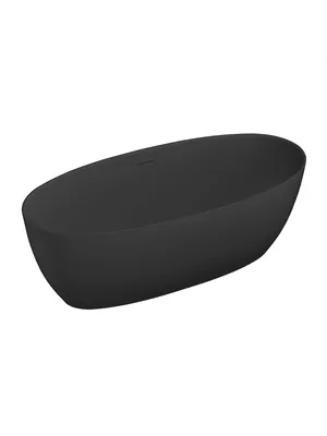 Ванна отдельностоящая Salini (1755х910х580) иск.камень, S-Stone, черный матовый 101911SMF