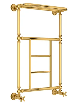 СУНЕРЖА 1452 Полотенцесушитель 860х500 золото, с полкой, нижнее подкл. 03-0282-8650
