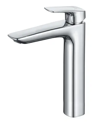 Смеситель для раковины Aquatek AQ1004CR однозахв., высокий излив 227мм, без дон. клапана, хром