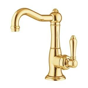 Смеситель Nicolazzi Cinquanta для раковины, ручка  El Capitan, золото 3452GO75C
