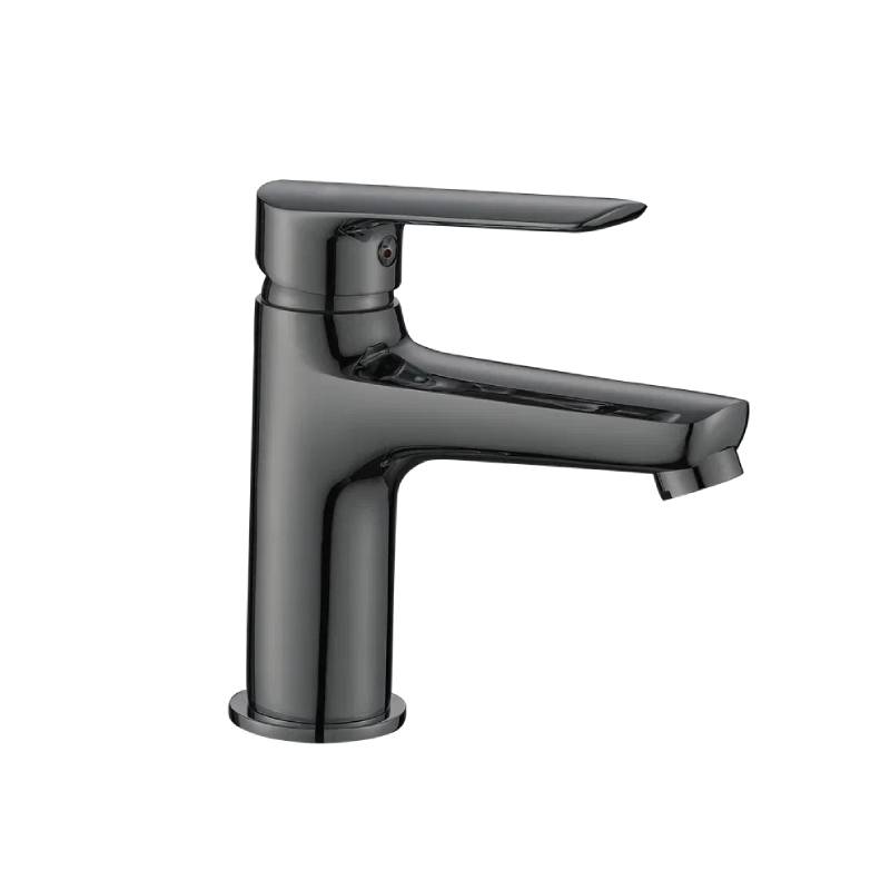 Смеситель для раковины ESKO Gun Metal LG26GM однозахватный, низкий излив, цвет: темно-серый