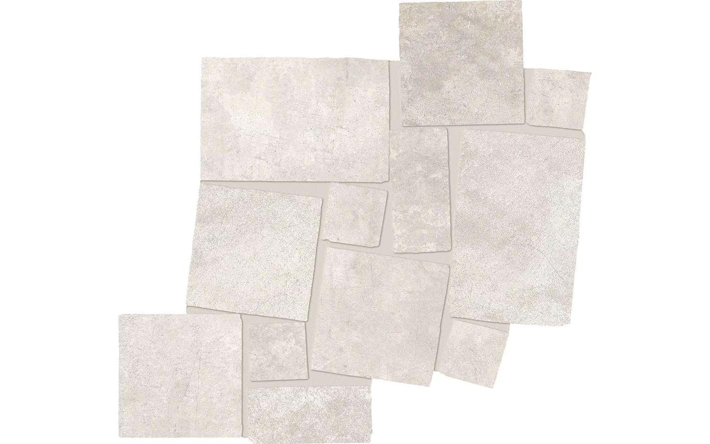 мозаика Fabrika Mosaico Blokko White Silktech 34.1x34.3