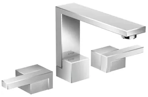 Смеситель Axor 46051000 для раковины двухрычажный, на 3 отверстия, алмазная огранка, хром