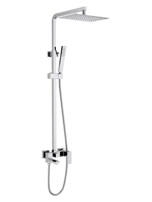 Душевая система Aquatek AQ2640CR для ванны/душа, однозахватный, верхний/ручной душ, цвет: хром