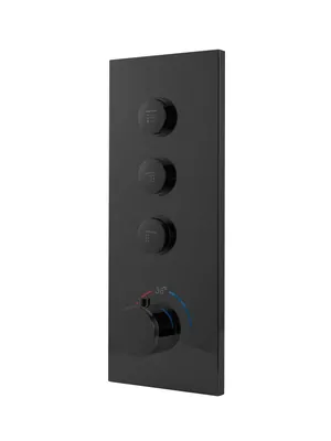 Смеситель для душа Vincea 120х295 встраиваемый,термостат.,трехфункцион.,черный VSCV-433TMB