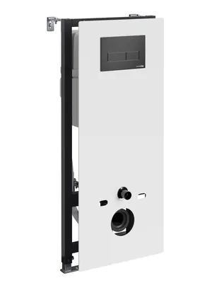 Инсталляция для унитаза WasserKRAFT с клавишей смыва, цвет: черный/белый 20TLT.010.ME.WH.MB03