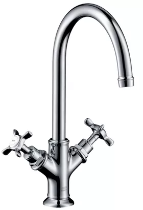 Смеситель Axor 16502 для умывальника двухзахватный высокий, д/к, поворотный излив 175 мм