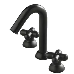 Смеситель для раковины Fantini 60130504 на 3 отверстия, черный матовый
