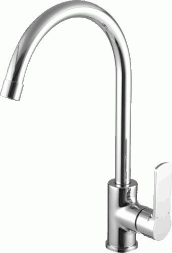 Смеситель для кухни Lemark LM1505C однозахватный, с высоким поворотным изливом, хром