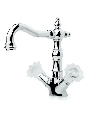 Смеситель Boheme Camelia для раковины, на 1 отверстие, двухзахватный, хром 272-Camelia