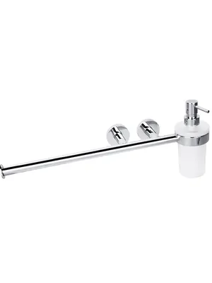 Полотенцедержатель и дозатор для жидкого мыла Bemeta 104019012, настенный, цвет: хром