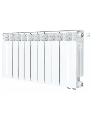 Радиатор биметаллический Rifar Ventil BVR 350 нижнее правое подключение, 11 секций, 1529 Вт