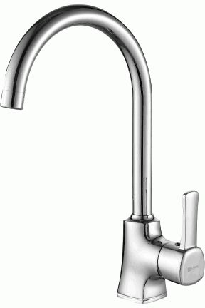 Смеситель для кухни Lemark LM0505C однозахватный с высоким поворотным изливом, хром