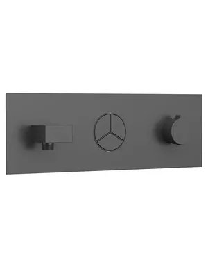 Смеситель для душа Vincea 420х140 встраиваемый,термостат.,трехфункцион.,вороненая сталь VSCV-432TGM