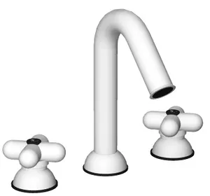 Смеситель для раковины Fantini 60290504 на 3 отверстия, белый матовый