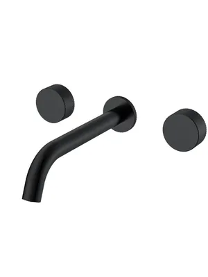 Смеситель Boheme 152-2-B.4 для раковины, встраиваемый, двухзахватный, ручки:spirale, черный